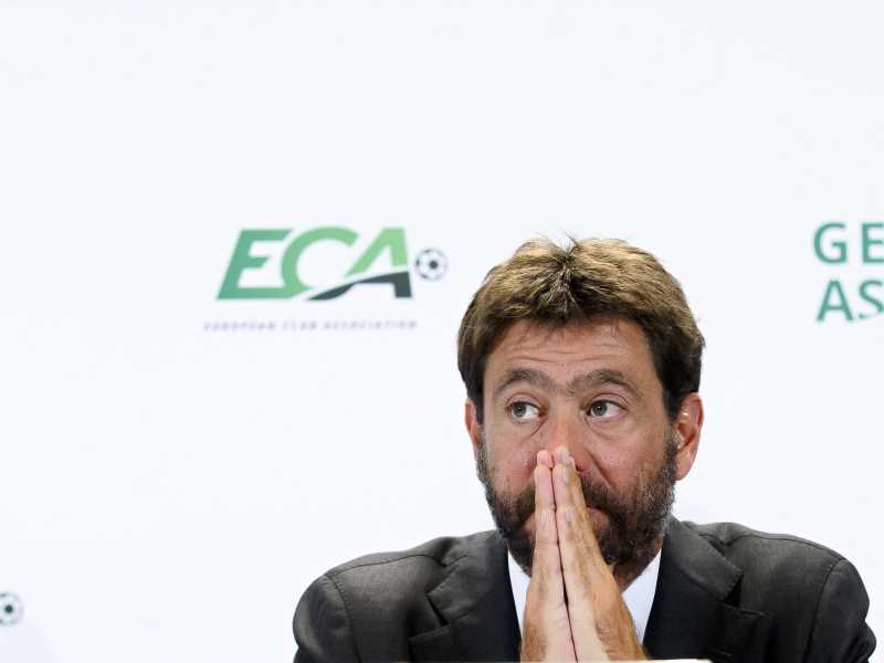 Il presidente della Juventus Andrea Agnelli (foto Ansa)