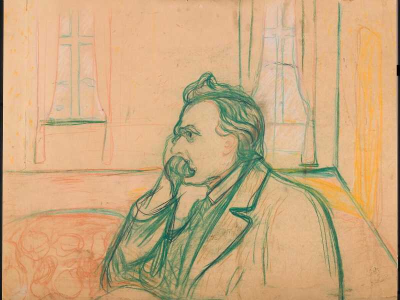 Friedrich Nietzsche ritratto da Edvard Munch (Wikimedia Commons)