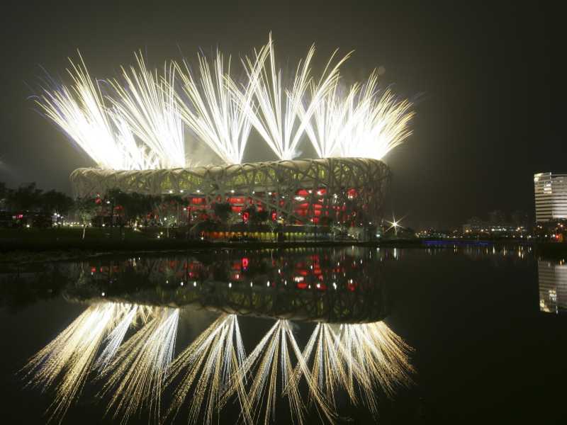 La cerimonia di apertura delle Olimpiadi di Pechino 2008 (foto Ap)