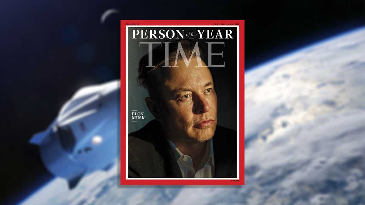 Immagine di Elon Musk è la "persona dell'anno" di Time per il 2021