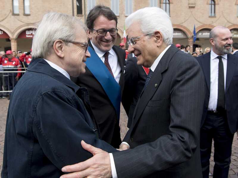 Pierluigi Castagnetti e Sergio Mattarella (ANSA/PAOLO GIANDOTTI/UFFICIO  STAMPA QUIRINALE)
