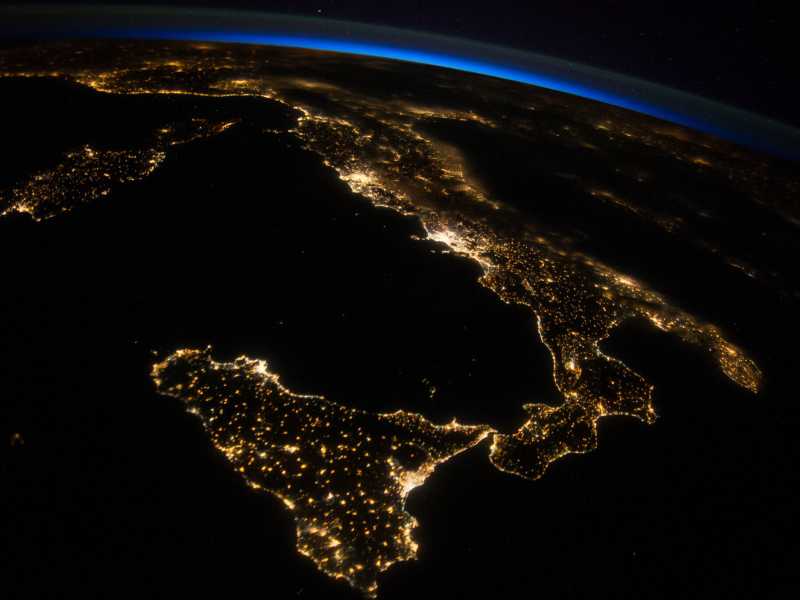 L'Italia vista dallo spazio (NASA, International Space Station, 07/26/14) <br />