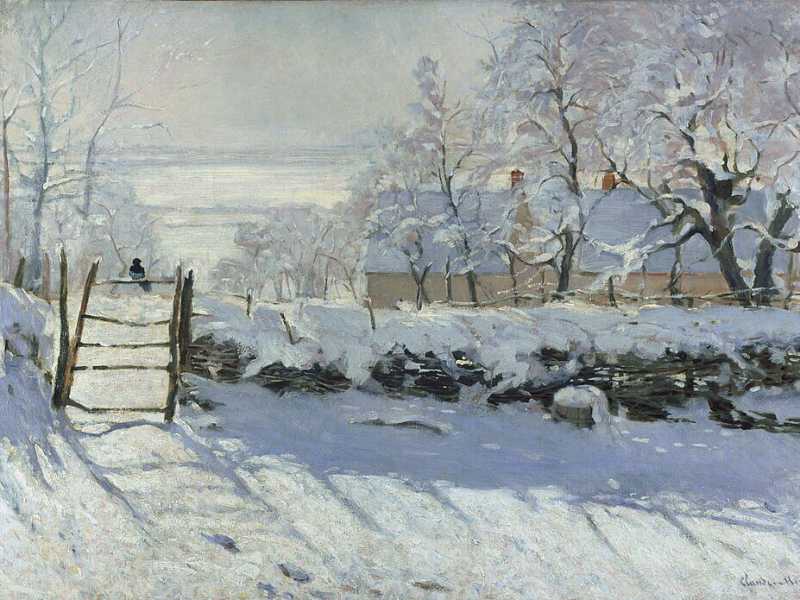 L&rsquo;inverno attraverso l&rsquo;arte: &ldquo;La gazza&rdquo;, Claude Monet, 1868 (Mus&eacute;e d&rsquo;Orsay, Parigi).&nbsp;<br />