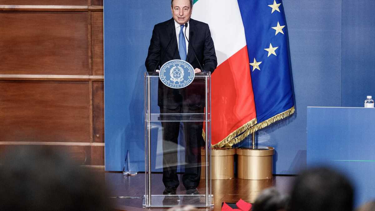 Immagine di L'intervento introduttivo di Draghi alla conferenza stampa di fine anno