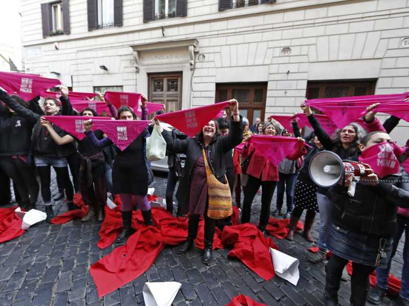 Manifestazione per l'otto marzo (LaPresse)&nbsp;
