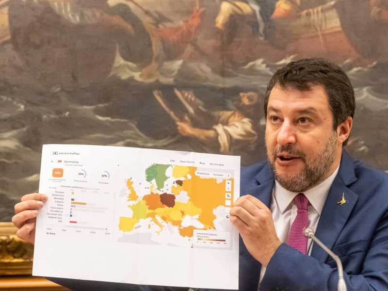 Camera, conferenza stampa Lega su proposte in tema di energia e caro bollette (Foto Mauro Scrobogna /LaPresse) <br />