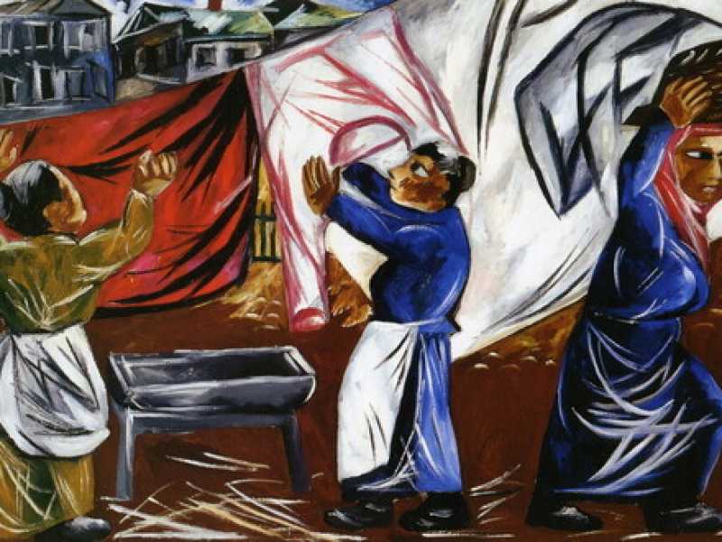 Laundresses (Natalia Goncharova, 1911 - via Wikimedia Commons)&nbsp;<br />
