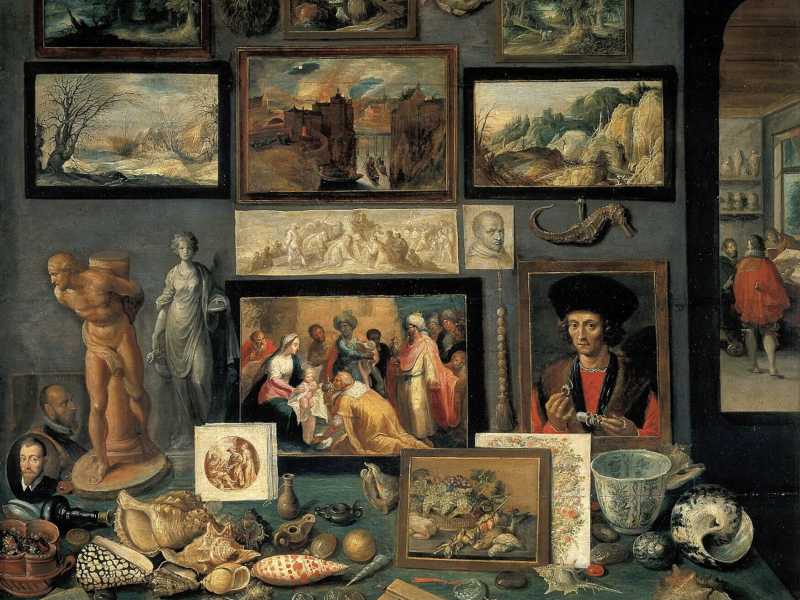 Un armadio, dipinto da Frans II Francken nel 1636, rivela la gamma di conoscenze che un virtuoso dell&rsquo;epoca barocca poteva dimostrare&nbsp;<br />