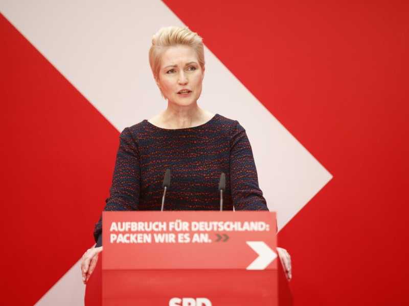 Manuela Schwesig, presidente socialdemocratica dal 2017 del Meclemburgo-Pomerania anteriore (foto EPA) <br />