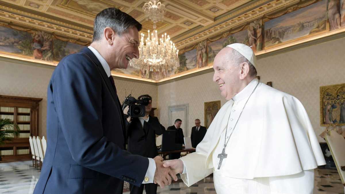 Immagine di Il Papa ha ricevuto, per la quarta volta, il presidente sloveno