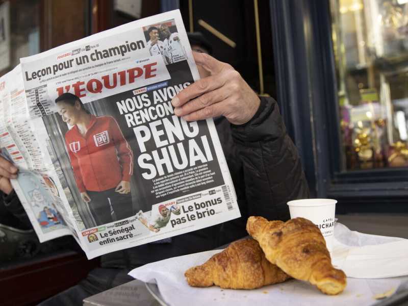 Caso Peng Shuai, l'Equipe si presta alla propaganda di Pechino