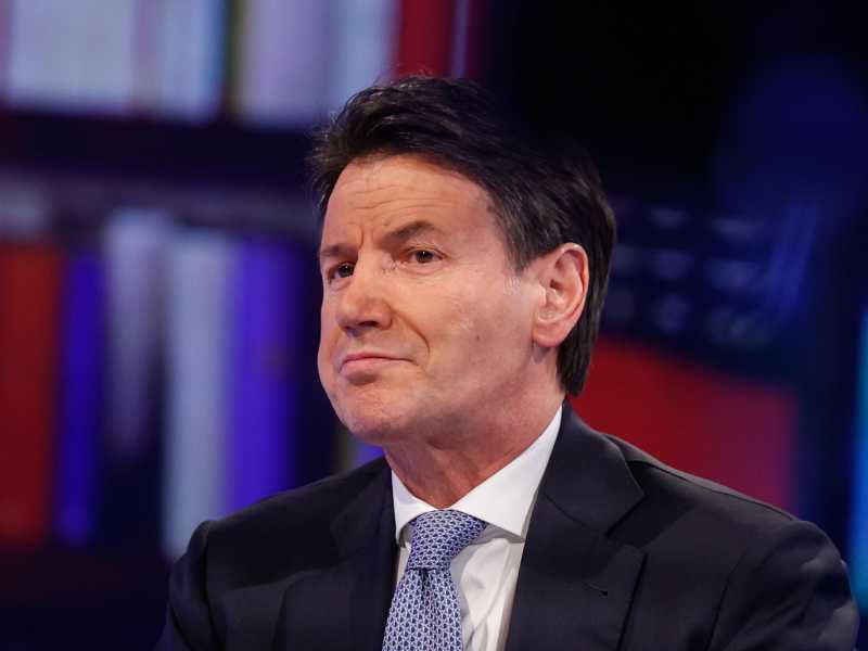 &nbsp;Giuseppe Conte a Otto e mezzo (Ansa/Giuseppe Lami)