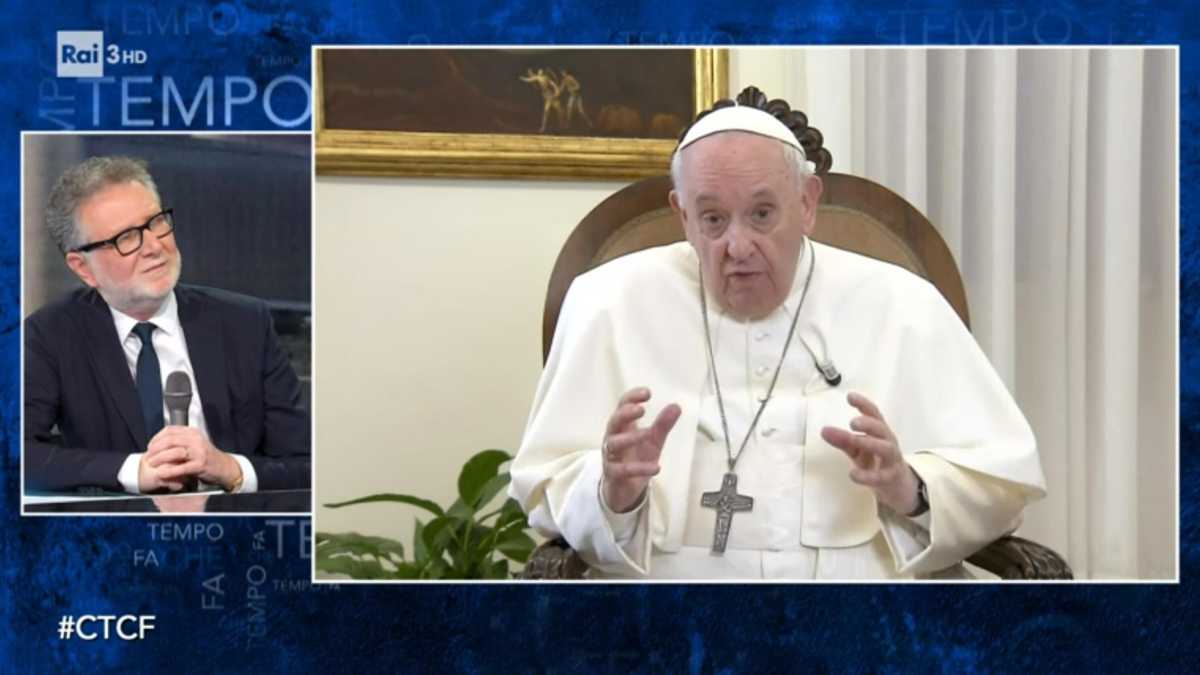 Immagine di Fazio ha mostrato la doppia natura di Papa Francesco, umana e divina