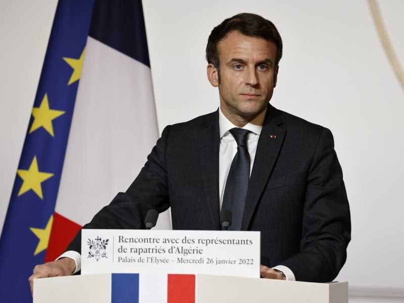 Il presidente francese Emmanuel Macron (Ansa)