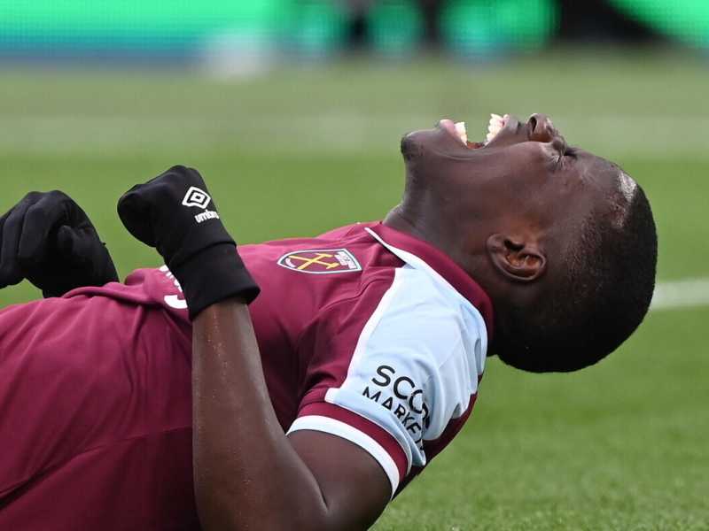Il calciatore sospeso dal West Ham Kurt Zouma (foto EPA)