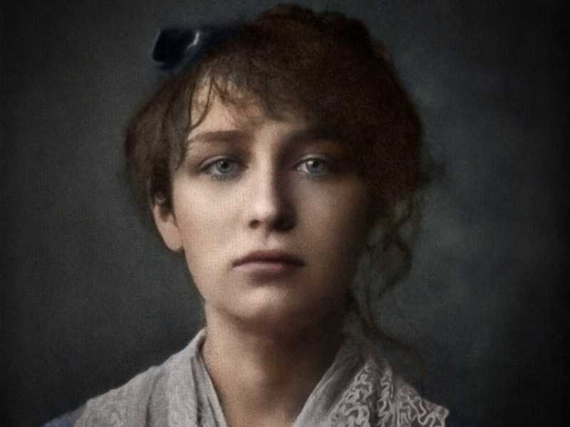 Una foto restaurata e colorata di Camille Claudel (Wikimedia Commons)&nbsp;