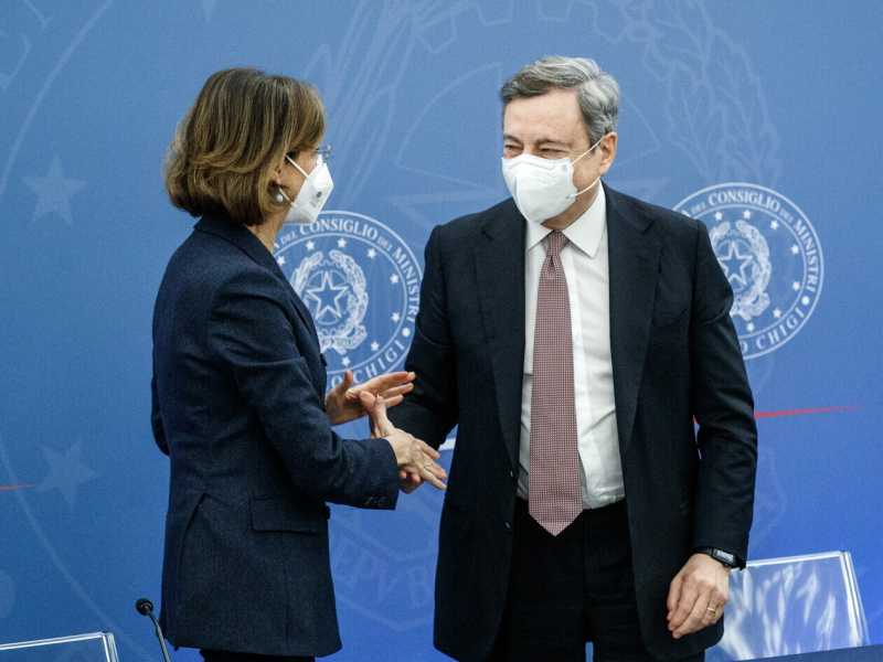 Marta Cartabia e Mario Draghi (LaPresse)