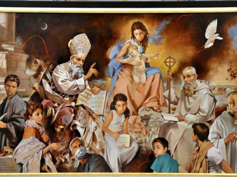 &nbsp;Il quadro rimosso (Ansa)