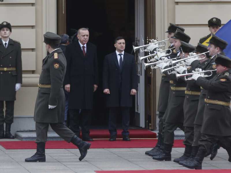 Turchia-Ucraina, Erdogan in visita a Kiev (AP Photo/Efrem Lukatsky)&nbsp;<br />
