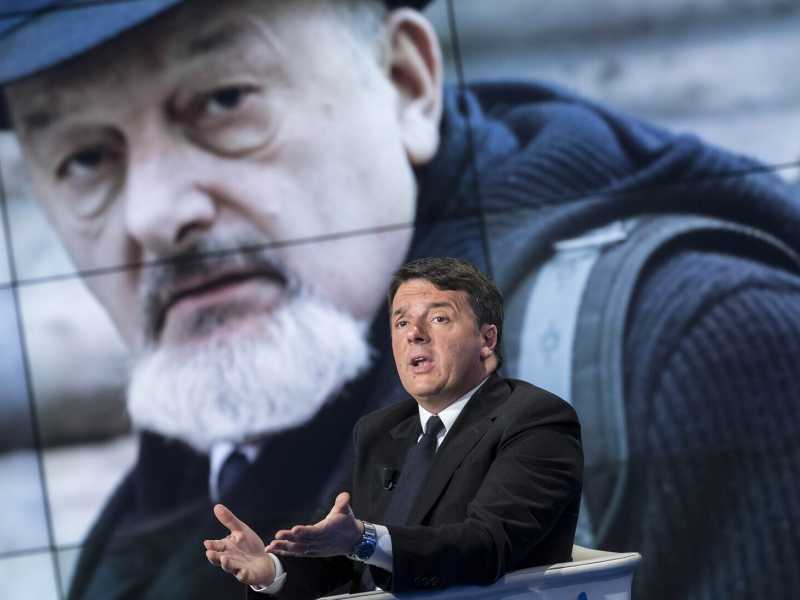 Matteo Renzi ospite a "Porta a Porta" (LaPresse)&nbsp;<br />