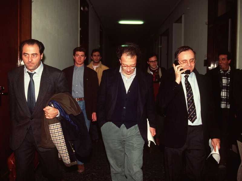 Il pool di Mani pulite: Antonio Di Pietro, Gherardo Colombo e Pier Camillo Davigo (Foto: Olycom/Elio Zammuto)
