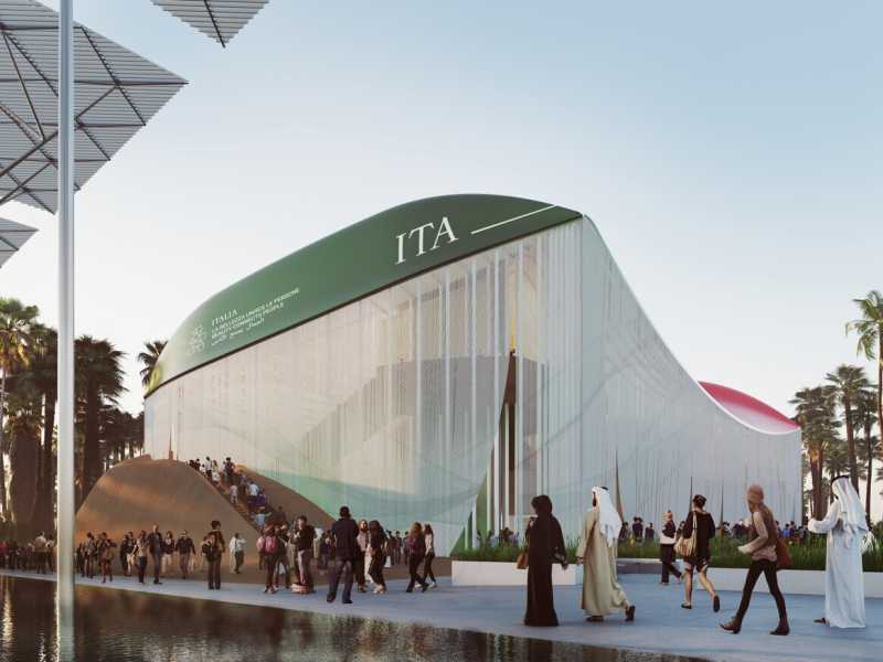 Il Padiglione Italia all'Expo di Dubai (Ansa/Massimo Sestini Ufficio Stampa)
