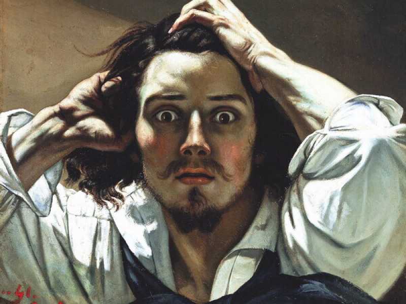 "Autoritratto o uomo disperato", Gustave Courbet (Wikimedia Commons) 