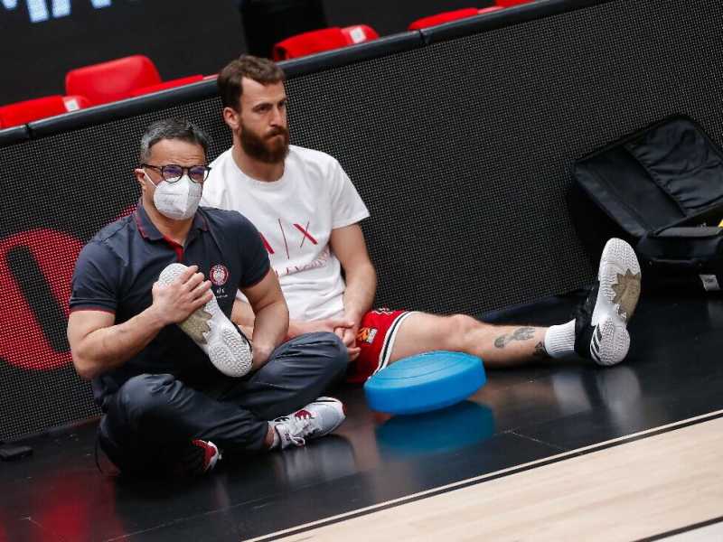Giustino Danesi, abruzzese nato il 6 ottobre 1967, al lavoro con il Chacho (foto Olimpia Milano) <br />