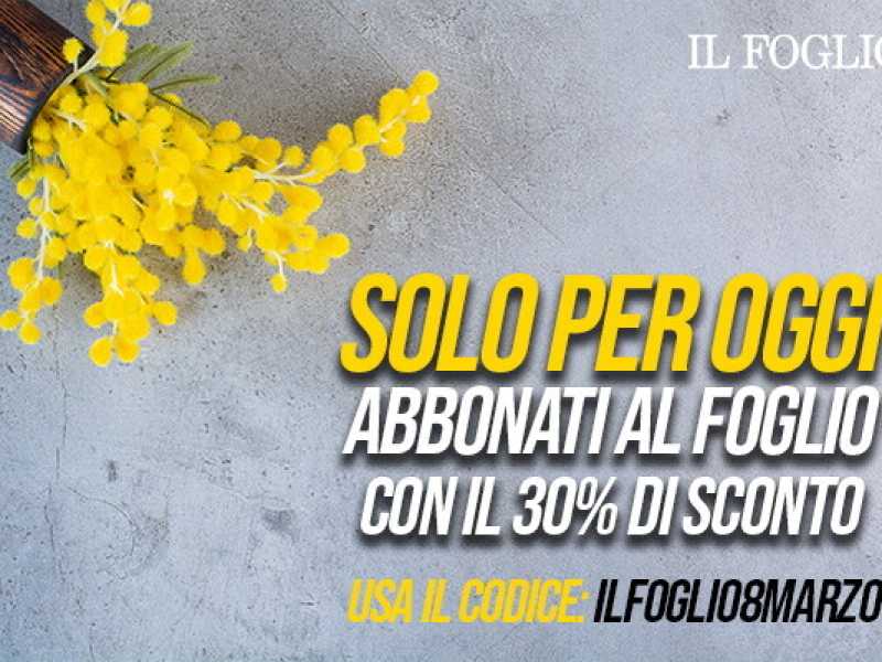 Abbonati al Foglio con lo sconto