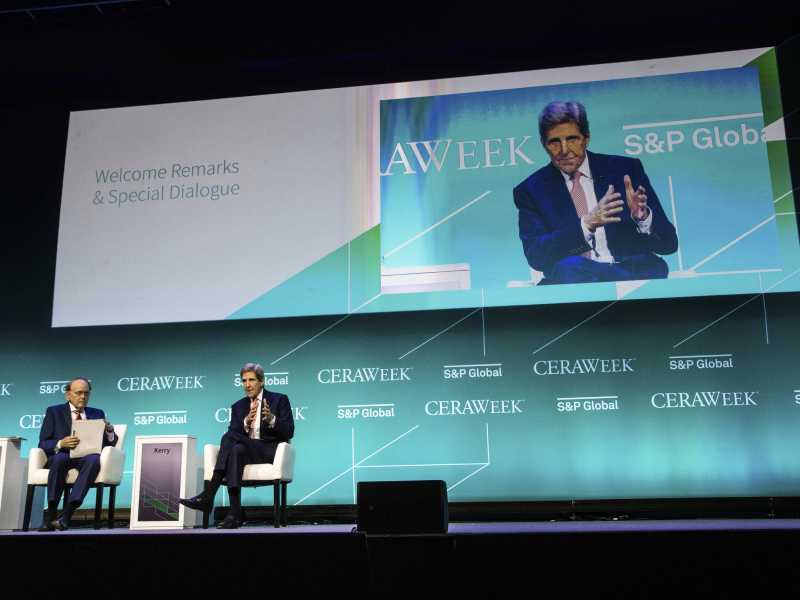 Uno scatto dal Ceraweek, il vertice sull'energia che si &egrave; tenuto a Houston (LaPresse)