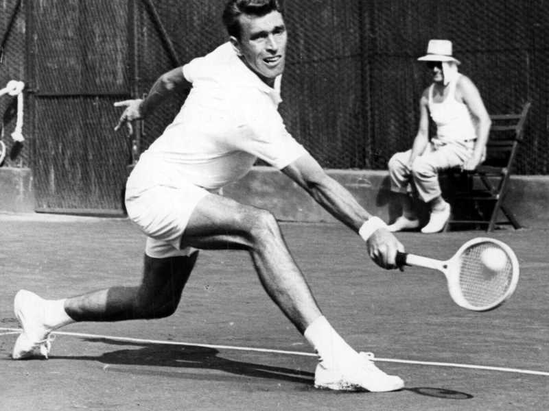 Orlando Sirola durante le semifinali di Coppa Davis del 1959 (foto Ansa) <br />
