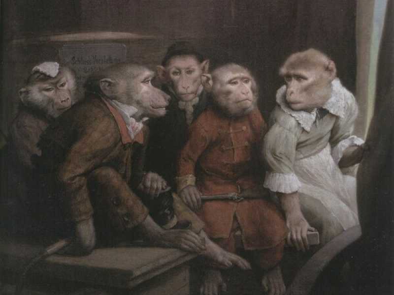 Letzte Vorstellung [Last Performance], Gabriel von Max, ca. 1885 &mdash; via Wikimedia&nbsp;<br />