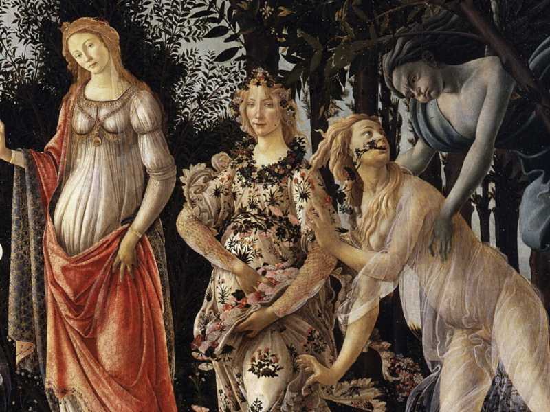 La Primavera di Sandro Botticelli (dettaglio)&nbsp;