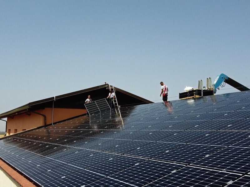I pannelli solari installati da Cantina Argiolas di Serdiana (Cagliari)  (Foto Ansa)&nbsp;<br />