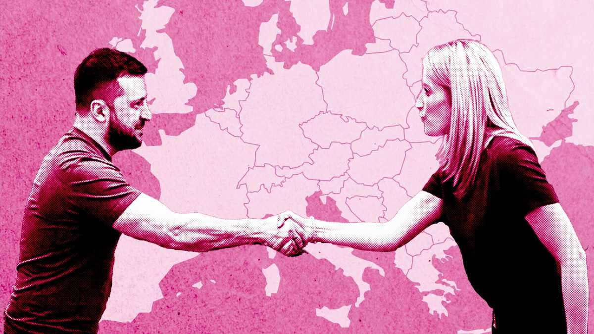 Immagine di E datevelo un bacio, Unione europea e Ucraina