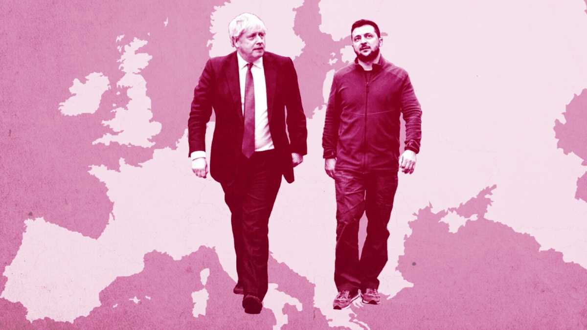 Immagine di Boris Johnson di guerra e di feste scandalose