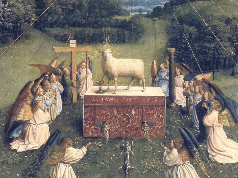 il Polittico di Gand dei fratelli van Eyck (dettaglio) 
