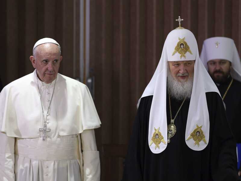 Papa Francesco e Kirill I (LaPresse)