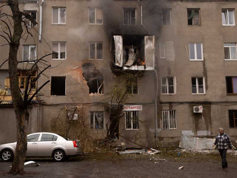 Kharkiv il 17 aprile. Photo by Chris McGrath/Getty Images <br />