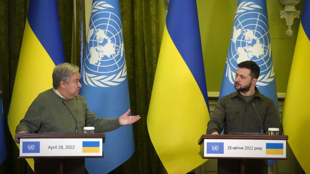Immagine di Missili di Mosca su Kyiv durante la visita Onu. I tre messaggi della Russia