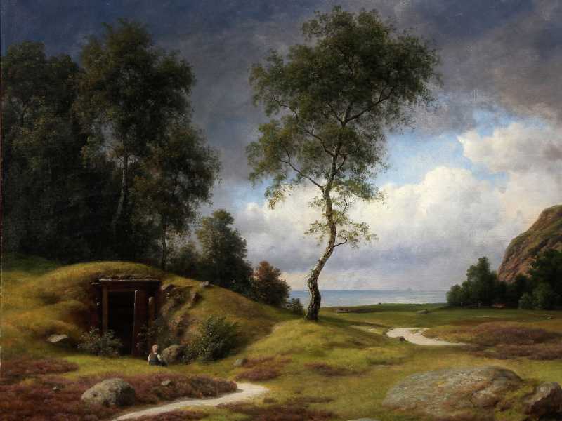 Georg Emil Libert, "Paesaggio con ragazzo seduto di fronte a un tumulo" (Wikipedia)&nbsp;<br />