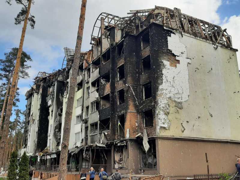Macerie a Irpin, Ucraina (Ansa)