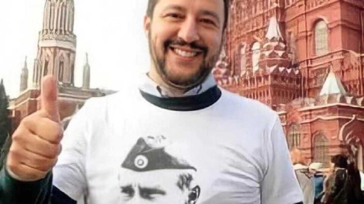 Immagine di Matteo Salvini parla per Vladimir Putin