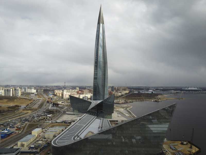 La sede di Gazprom a San Pietroburgo (foto Ap)
