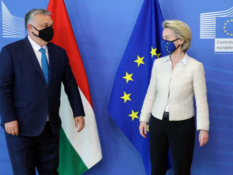 Viktor Orb&aacute;n e Ursula von der Leyen (Ansa)&nbsp;<br />