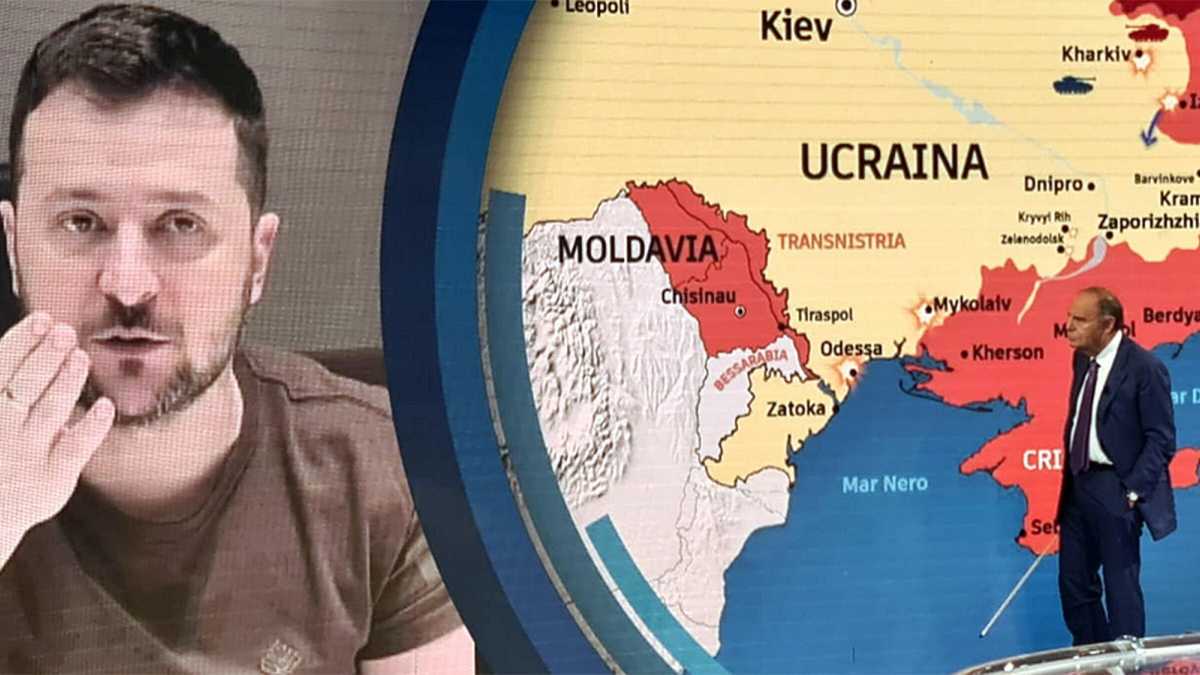 Immagine di Zelensky a Porta a porta: “Draghi ha ragione, vinceremo. Nessuna autonomia per il Donbas”