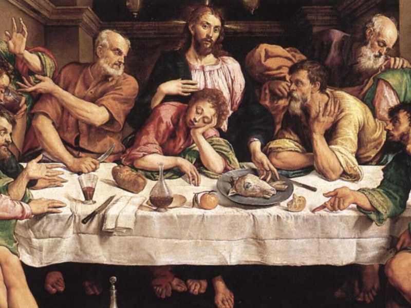 "Ultima cena" di Jacopo Bassano, Galleria Borghese (Wikipedia)&nbsp;