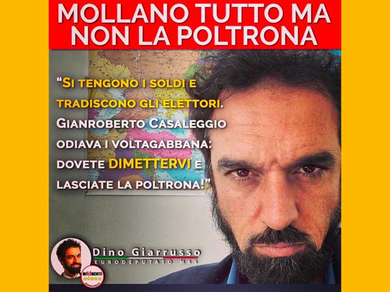 "Voltagabbana, traditori, cazzari, scilipotini". Giarrusso su Giarrusso