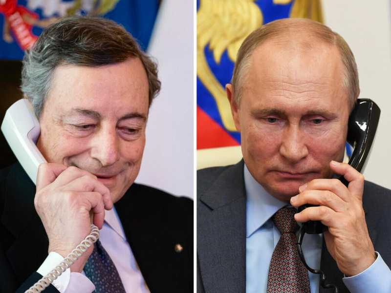 Draghi parla un'ora con Putin: "Ma niente pace". E sul gas guarda all'Algeria
