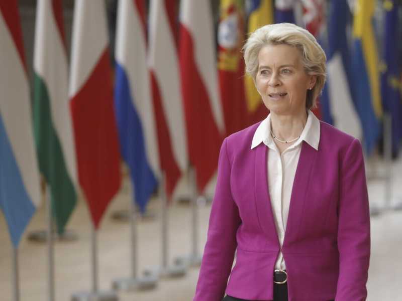 La presidente della Commissione europea, Ursula von der Leyen (Ansa)